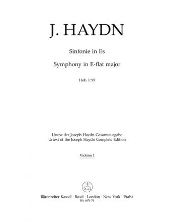 Haydn, Joseph Londoner Sinfonie - Hob.I:99 Stimme(n), Urtextausgabe V1