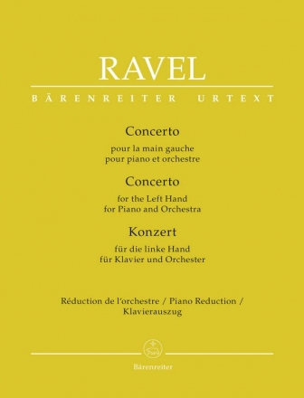 Konzert fr die linke Hand fr Klavier und Orchester fr 2 Klaviere Partitur (= Klavierauszug) und Stimme