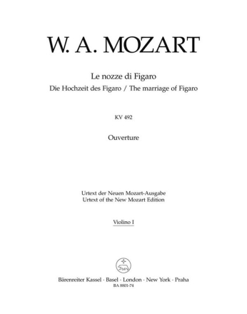 Ouvertre zu Le nozze di Figaro KV492 fr Orchester Violine 1