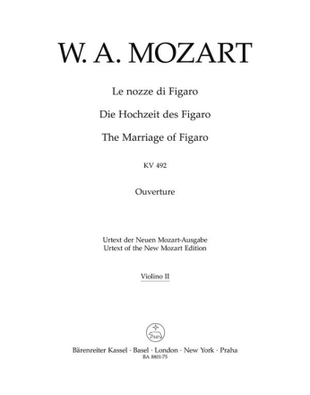 Ouvertre zu Le nozze di Figaro KV492 fr Orchester Violine 2