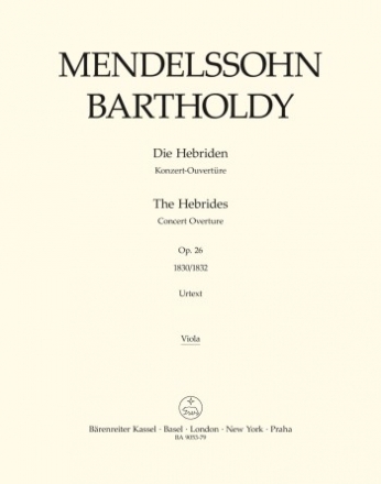 Die Hebriden op.26 (Rom Fassungen) fr Orchester Viola