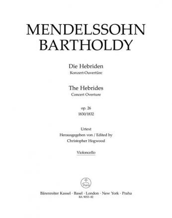 Die Hebriden op.26 (Rom Fassungen) fr Orchester Violoncello