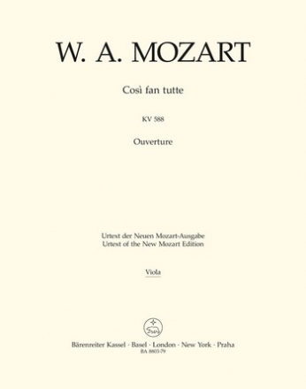 Ouvertre zu Cosi fan tutte KV588 fr Orchester Viola