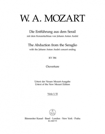 Die Entfhrung aus dem Serail Ouvertre KV 384 Stimme(n), Urtextausgabe Va