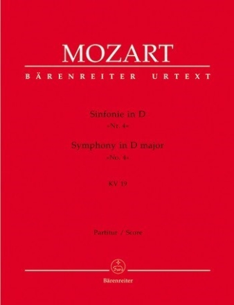 Sinfonie - KV 19 Partitur, Urtextausgabe Orch