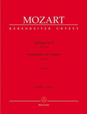 Sinfonie F-Dur KV43 Nr.6 fr Orchester Partitur