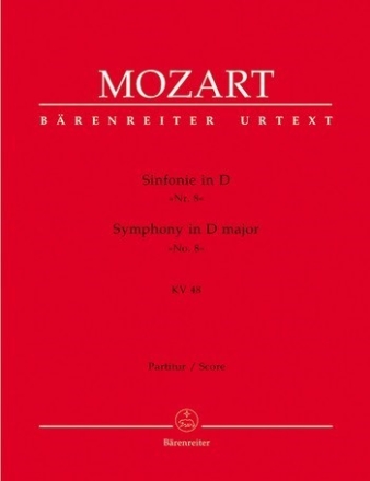 Sinfonie - KV 48 Partitur, Urtextausgabe Orch