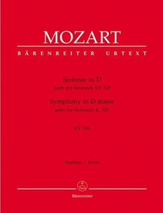 Sinfonie nach der Serenade KV 320 Partitur, Urtextausgabe Orch