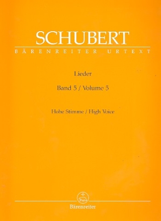 Lieder Band 5  fr Gesang (hoch) und Klavier praktische Ausgabe