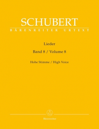 Lieder Band 8 fr Gesang (hoch) und Klavier praktische Ausgabe