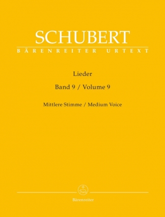 Lieder Band 9 fr Gesang (mittel) und Klavier Partitur,  praktische Ausgabe