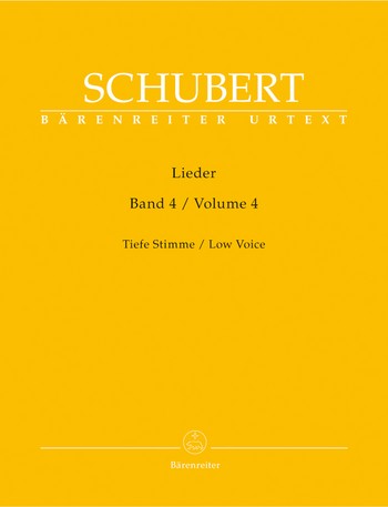 Lieder Band 4  fr Gesang (tief) und Klavier praktische Ausgabe