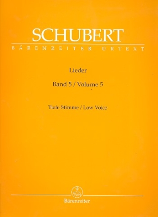 Lieder Band 5 fr Gesang (tief) und Klavier praktische Ausgabe