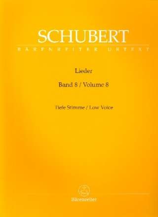 Lieder Band 8 fr Gesang (tief) und Klavier praktische Ausgabe