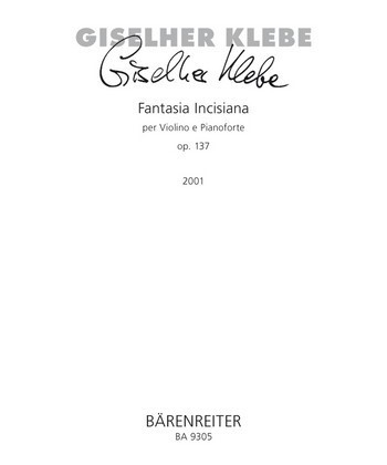 Fantasia Incisiana per Violino e Pianoforte - Partitur, Stimme(n) V/Klav