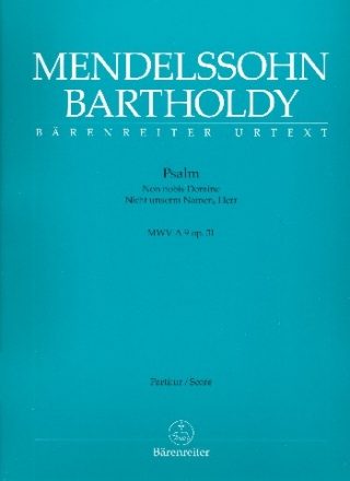 Non nobis Domine op.31 fr Soli, gem Chor und Orchester Partitur (dt/la)