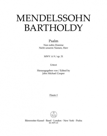 Mendelssohn Bartholdy, Felix Psalm 'Non nobis Domine / Nicht unserm Namen, Herr' op. 31 MWV A 9 Harmoniestimmen