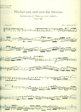 Wachet auf ruft uns die Stimme Kantate Nr.140 BWV140 Violine piccolo (Klangnotation)