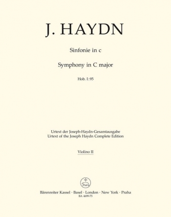 Haydn, Joseph Sinfonie - Hob. I:95 Stimme(n), Urtextausgabe V2