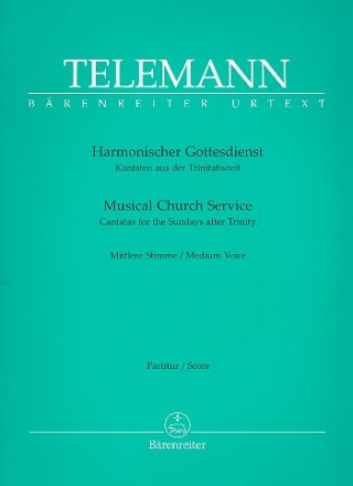 Harmonischer Gottesdienst fr Gesang, Melodieinstrument und Bc Partitur