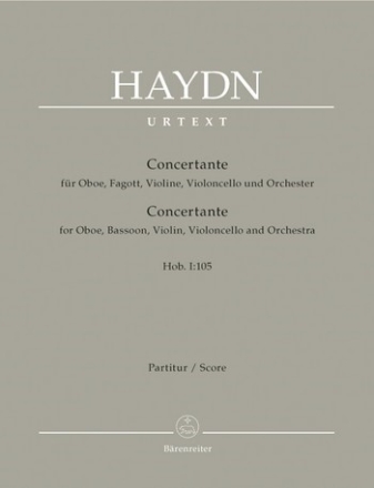 Haydn, Joseph Concertante - Hob. I:105 Partitur, Urtextausgabe Ob/Fag/V/Vc/Orch