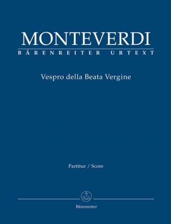 Vespro della beata vergine fr Soli, gem Chor und Orchester Partitur