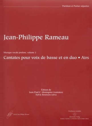 Rameau, Jean-Philippe Cantates pour voix de basse et en duo. Airs - Partitur, Stimmensatz, Urtextausgabe tSti/hSti/ASolo/V1(Fl)/V2/Bc/Va