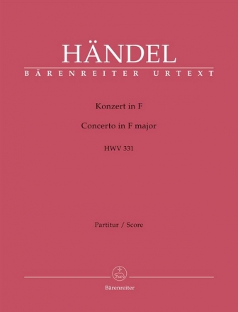 Konzert F-Dur HWV331 fr Orchester Partitur