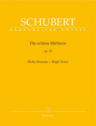 Die schne Mllerin op.25 D795 fr Gesang (hoch) und Klavier praktische Ausgabe