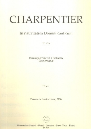 In nativitatem Domini canticum H416 fr gem Chor und Streicher Violine 2/Flte 2/Violon de haute-contre)