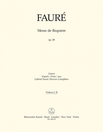 Messe de Requiem op.48 (Fassung von 1900) fr Soli, gem Chor und Orchester Violine 1/2