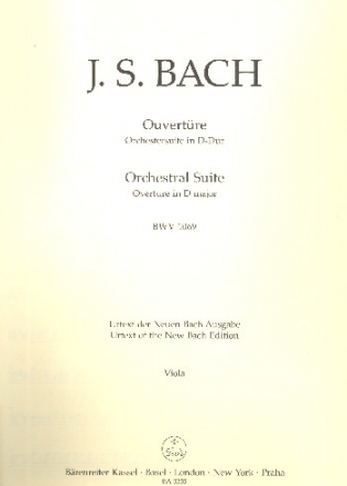 Ouvertre D-Dur Nr.4 BWV1069 fr Orchester Viola