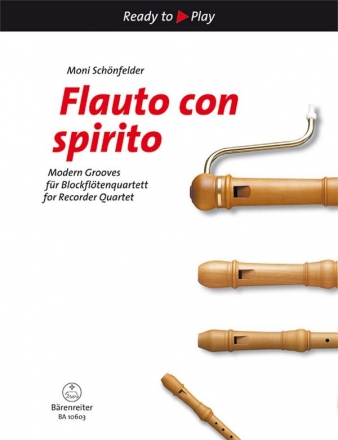 Flauto con spirito  fr 4 Blockflten (SATB) Partitur und Stimmen