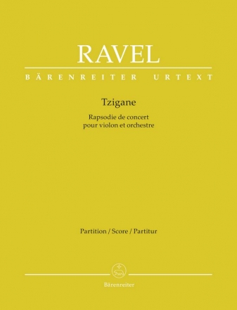 Tzigane  fr Violine und Orchester Partitur