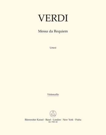 Messa da Requiem fr Soli, gem Chor und Orchester Violoncello