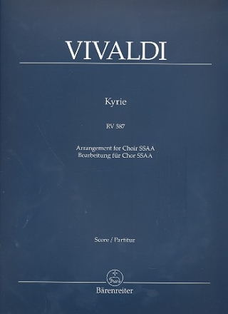 Kyrie RV587 fr Frauenchor und Orchester Partitur