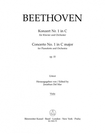 BA9021-79  Beethoven, Konzert Nr. 1 in C-Dur fr Klavier und Orchester Viola