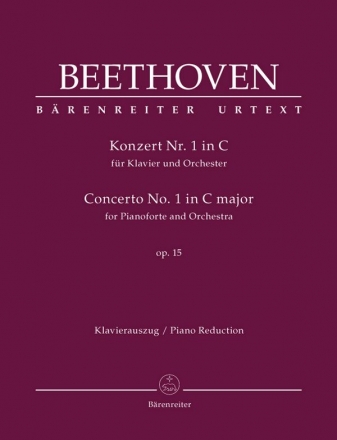 Konzert C-Dur Nr.1 op.15 fr Klavier und Orchester fr 2 Klaviere Partitur (= Klavierauszug) und Stimme