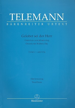 Gelobet sei der Herr der Gott Israel TWV1:602/1216 fr Soli, gem Chor und Orchester Klavierauszug (dt)