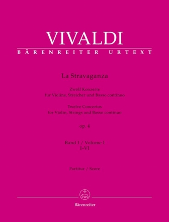 La Stravaganza op.4 Band 1 (Nr.1-6) fr Violine, Streicher und Bc Partitur