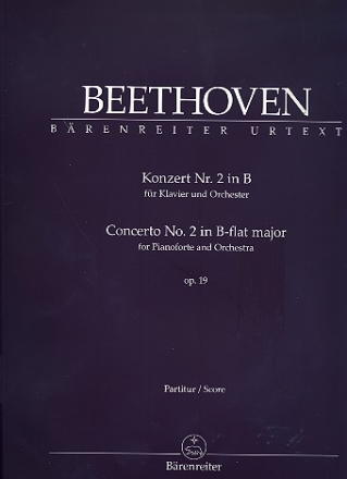 Konzert B-Dur Nr.2 op.19 fr Klavier und Orchester Partitur