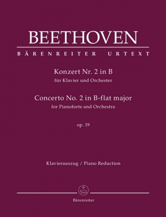 Konzert B-Dur Nr.2 op.19 fr Klavier und Orchester fr 2 Klaviere Partitur (= Klavierauszug) und Stimme