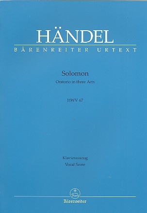 Solomon HWV67 fr Soli, gem Chor und Orchester Klavierauszug (en)