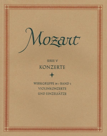 BA4582-02  W.A.Mozart, Violinkonzerte und Einzelstze  Partitur