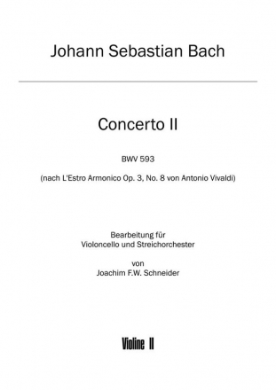 BA5136-75  J.S.Bach, Concerto fr Violoncello, Streicher und bc in a-m  Violine 2