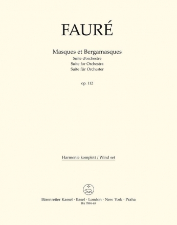 Masques et Bergamasques op.112 fr Orchester Harmoniestimmen