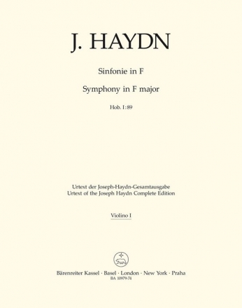 Haydn, Joseph Sinfonie F-Dur Hob. I:89 V1 Stimme(n)