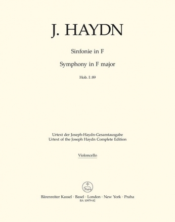 Haydn, Joseph Sinfonie F-Dur Hob. I:89 Vc Stimme(n)