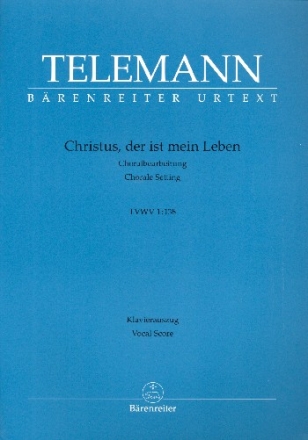 Christus der ist mein Leben TWV1:138 fr Soli, gem Chor und Orchester Klavierauszug