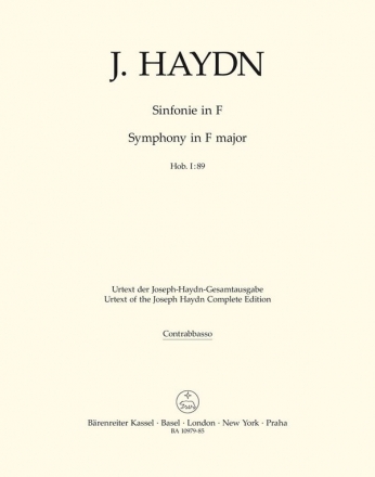 Haydn, Joseph Sinfonie F-Dur Hob. I:89 KB Stimme(n)